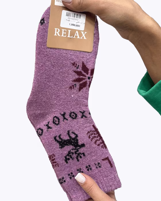 جوراب ساقدار زنانه طرح کریسمس RELAX
